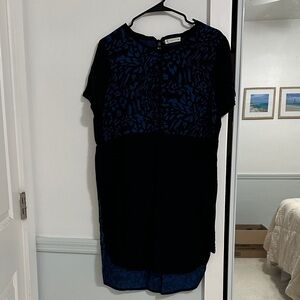 Rusty Black & Blue Patterned Dress